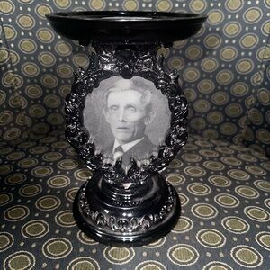 Spooky Halloween Men women face changing 3wick candle holder by BBW